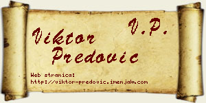 Viktor Predović vizit kartica